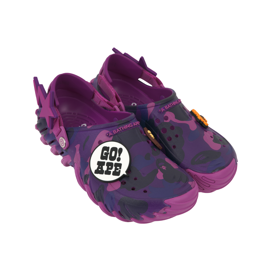 크록스 x 베이프 에코 RO 클로그 퍼플(Crocs x BAPE Echo RO Clog Purple) - 4