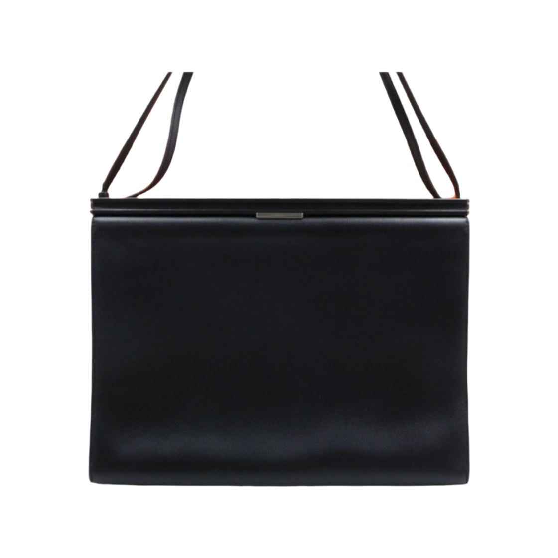 ITPI4NIEHDGS Hermes Clic H 33 Black Evergrain Calf Leather Indigo Shoulder Bag