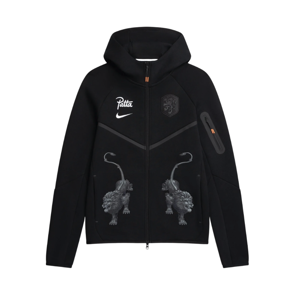 IM3206-010 Nike x Patta Tech Fleece Windrunner Full Zip Hoodie Black (IM3206-010)