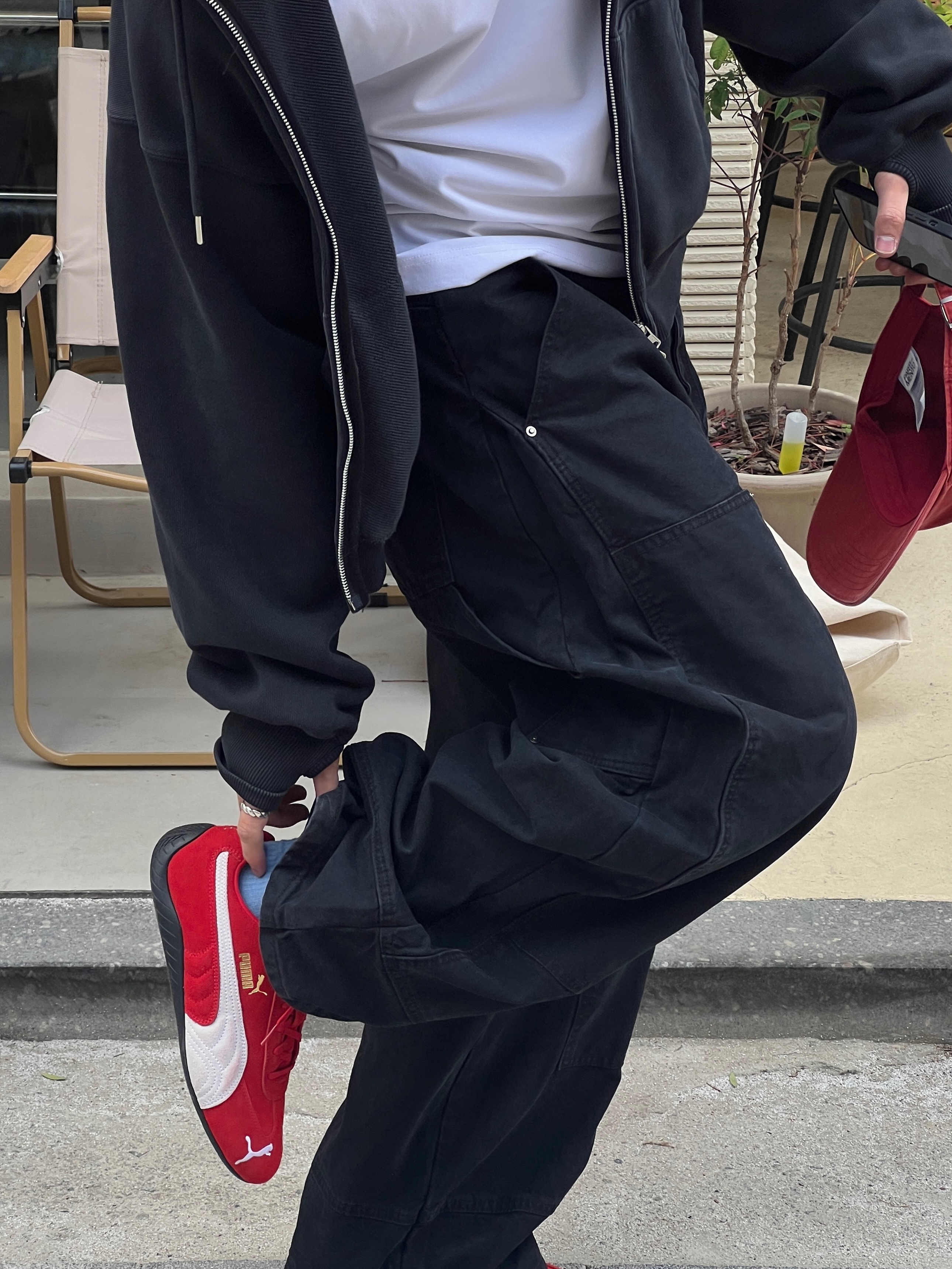 Puma Speedcat OG Red White 착용 스타일 - 3