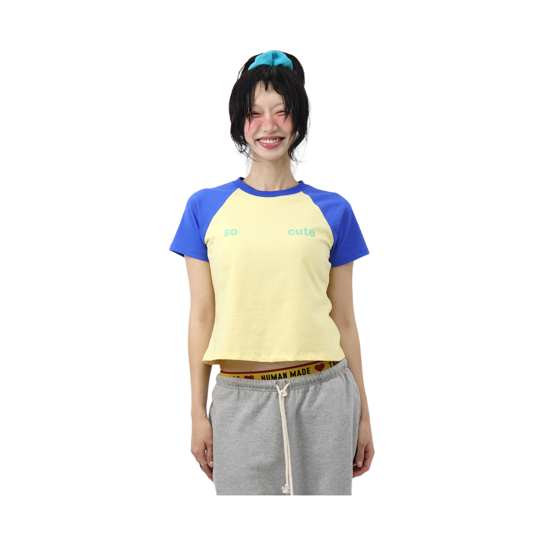 키코지 쏘 큐트 래글런 티셔츠 블루(kikozy So Cute Raglan T-shirt_Blue) - 2