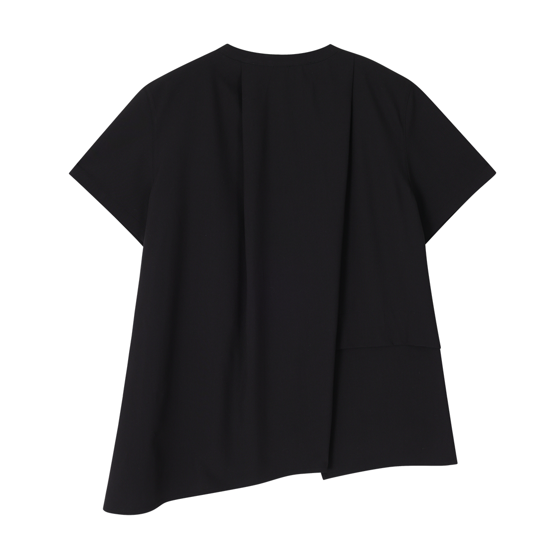 (W) 송지오 어시메트릭 드레이프 탑 블랙((W) SONGZIO Asymmetric Drape Top Black) - 2