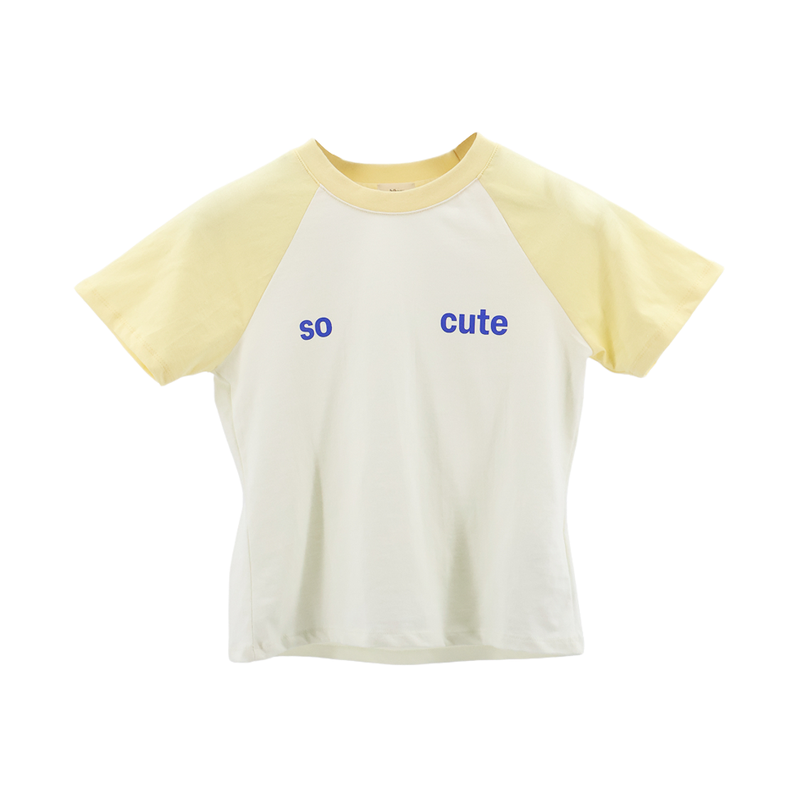키코지 쏘 큐트 래글런 티셔츠 옐로우(kikozy So Cute Raglan T-shirt_Yellow)