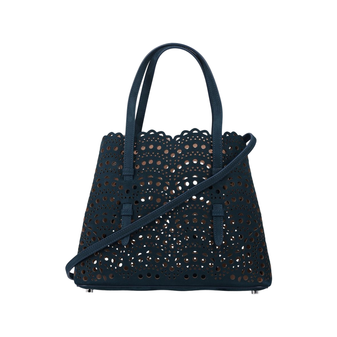 알라이아 미나 25 토트백 블루 파온(Alaia Mina 25 Tote Bag Bleu Paon)
