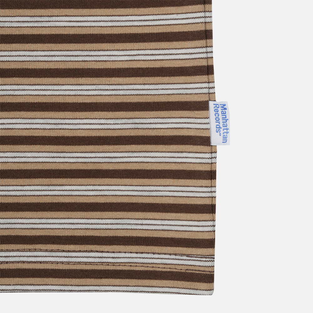 맨하탄 레코즈 포켓 보더 티 - 브라운(Manhattan Records Pocket Border Tee - Brown) - 5