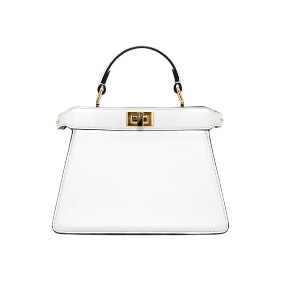 ITSCHQC9LRNS Fendi 8BN335 White Peekaboo I See You Petite Top Handle Tote Bag & Shoulder Bag
