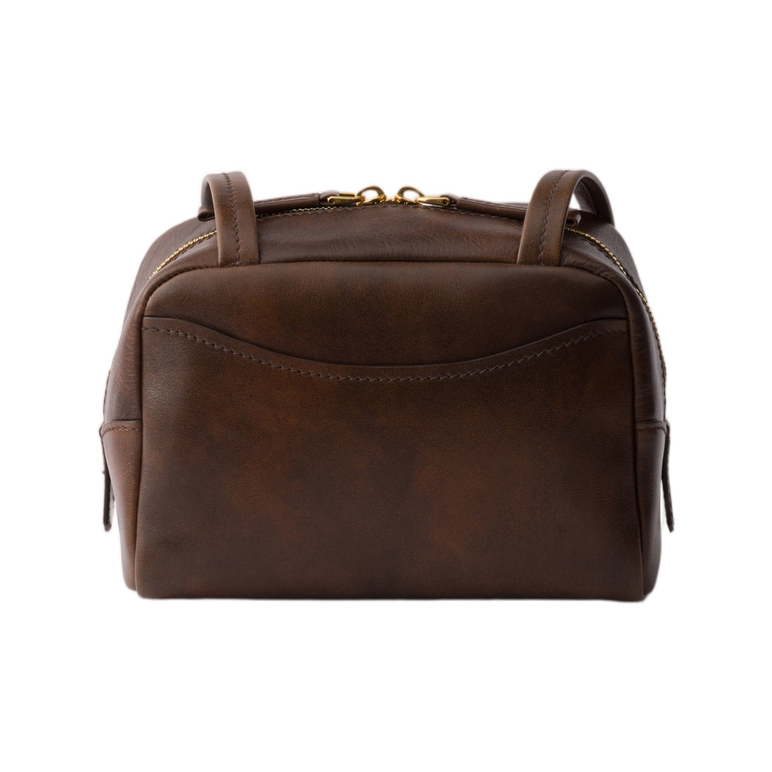 프라다 캐리 앤티크 레더 탑핸들 미니백 코코아 브라운(Prada Carry Antiqued Leather Top-Handle Mini-Bag Cocoa Brown) - 2