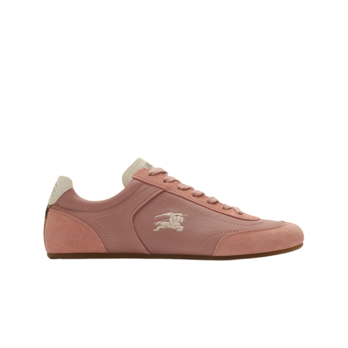 8127805 (W) Burberry Leather Knight Runner Sneakers Dusky Rose Dove Beige