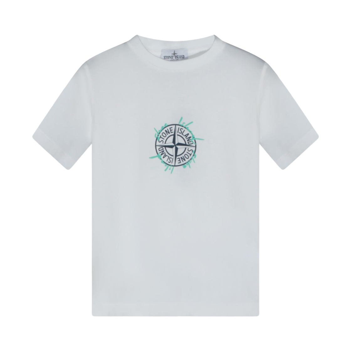 L1S1621000-09S0379-V0001 (Kids) Stone Island 2100009 Boys Logo Print T-Shirt White - 26SS