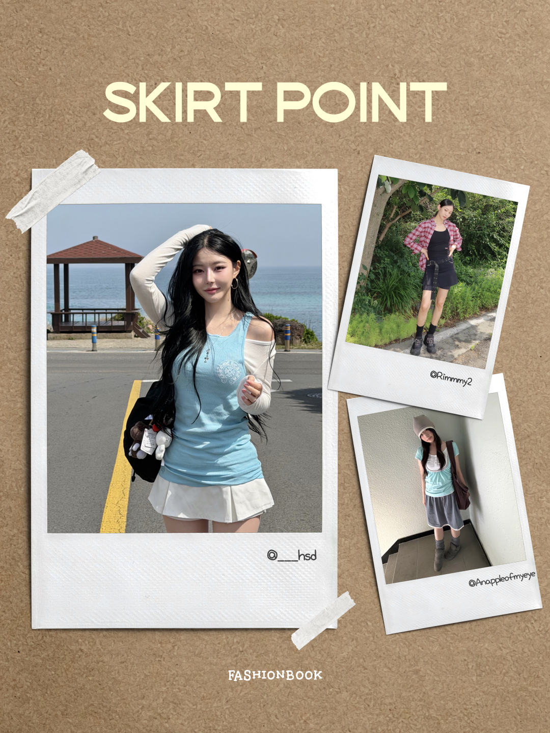 DAWNDOWN Signature Pleats Belt Skirt Charcoal, COYSEIO Colored Stripe Midi Skirt Grey Beige 착용 스타일 - 1