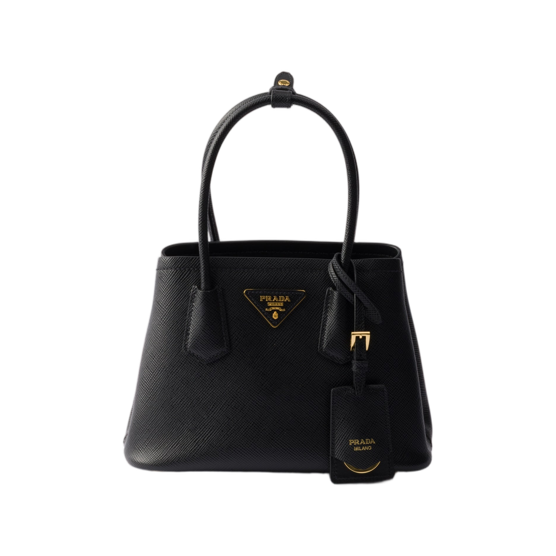 1BA497-2A4A-F0002 Prada Double Saffiano Leather Mini-Bag Black