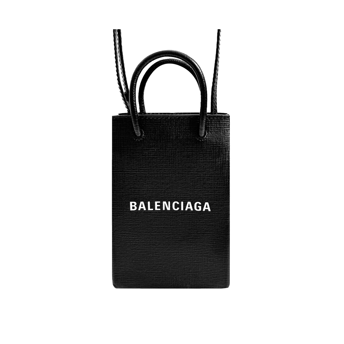 발렌시아가 카프스킨 스마트폰 폰홀더 숄더 크로스백 미니 블랙 593826(Balenciaga Mini Black Calfskin Smartphone Crossbody Bag 593826)