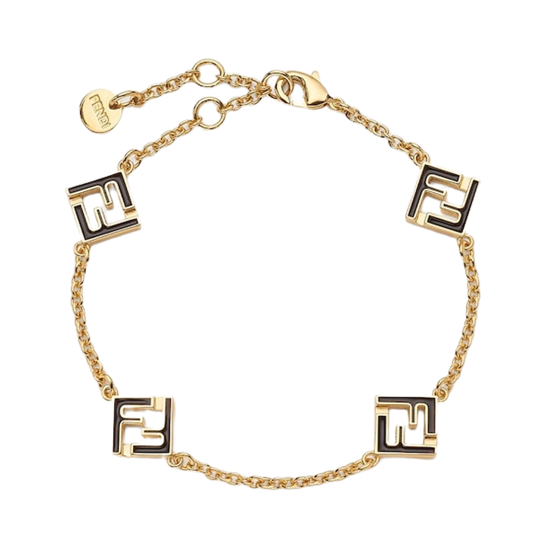 (W) 펜디 포에버 펜디 브레이슬릿 골드 블랙((W) Fendi Forever Fendi Bracelet Gold Black) - 1