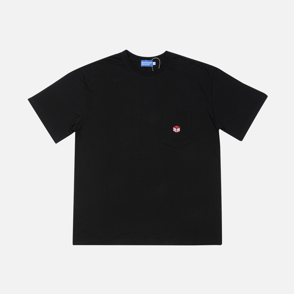 맨하탄 레코즈 라인 로고 포켓 티 - 블랙(Manhattan Records Line Logo Pocket Tee - Black) - 2