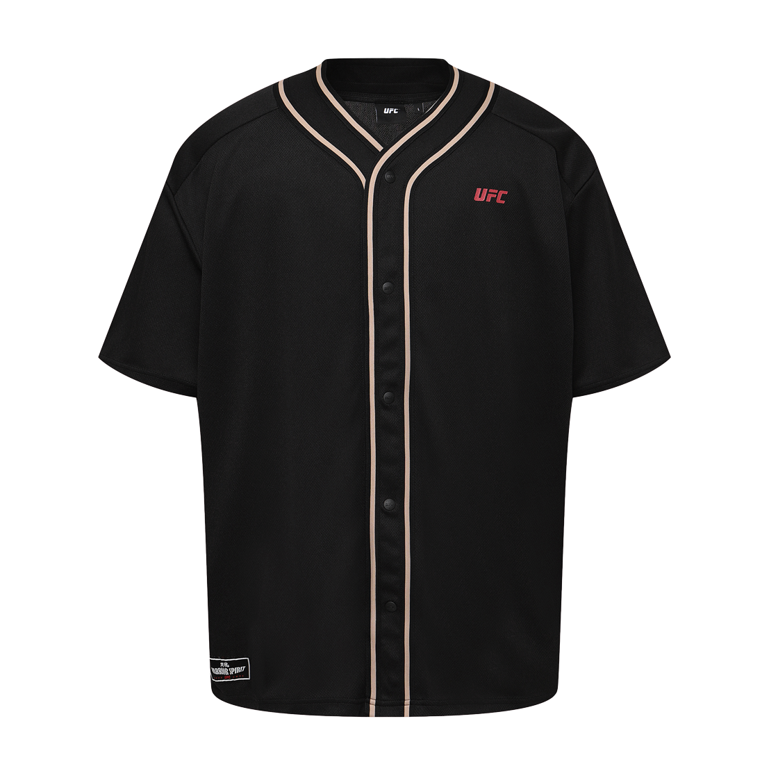 [KREAM 단독] 유에프씨 스포츠 투혼 오버핏 베이스볼 저지 블랙([KREAM 단독] UFC SPORT FIGHTING SPIRIT Oversized Fit Baseball Jersey Black)