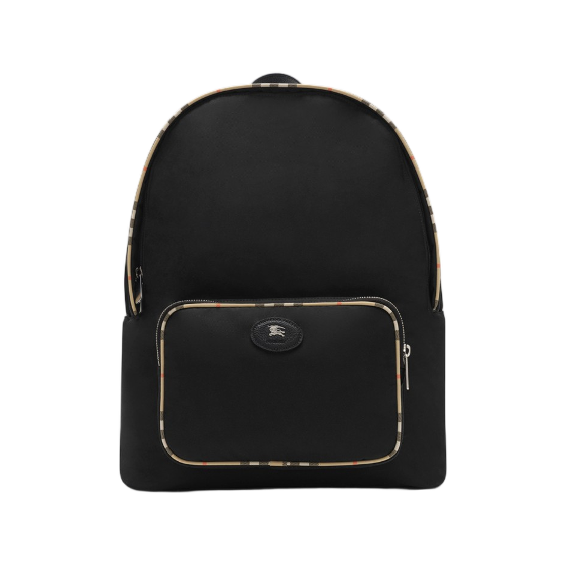 8127575 Burberry Check Trim Backpack Black
