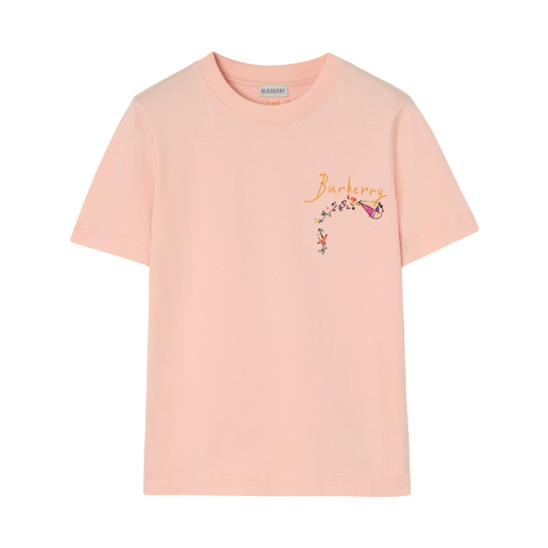 (W) 버버리 브레이브 리틀 트리 코튼 티셔츠 컴팩트 핑크((W) Burberry Brave Little Tree Cotton T-Shirt Compact Pink) - 1