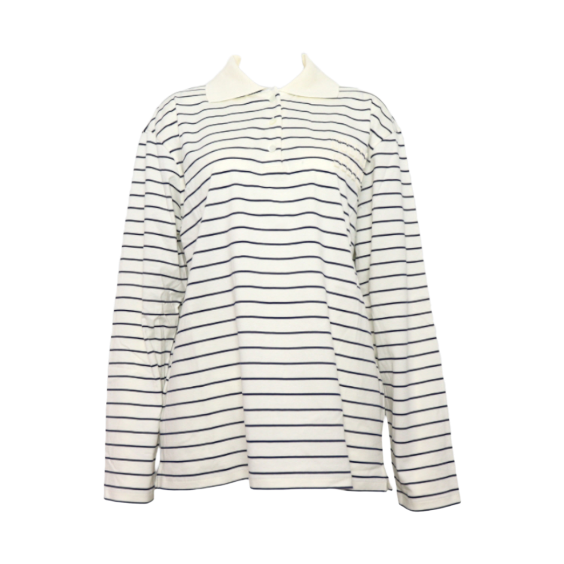 IT3CW467TITS Miu Miu Initial Logo Stripe Polo T-Shirt for Women