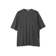 (M) SUNDAY CEREMONY Natural Dyed Basic Slub Tee - Ash Charcoal