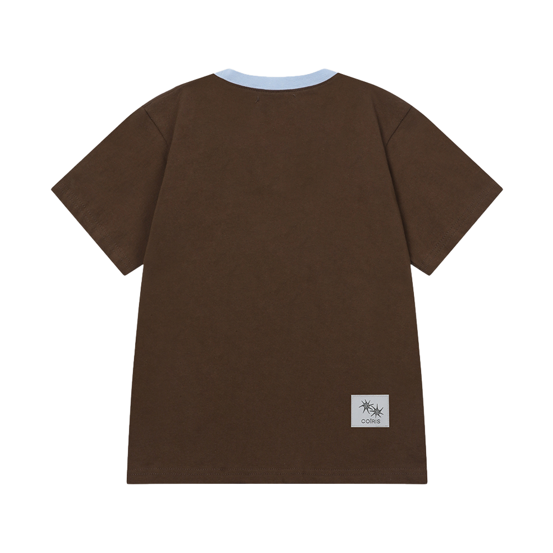 코이리스 로라 스몰 로고 배색 반팔 티 브라운(Coiris Rora Small Logo Half T Brown) - 2