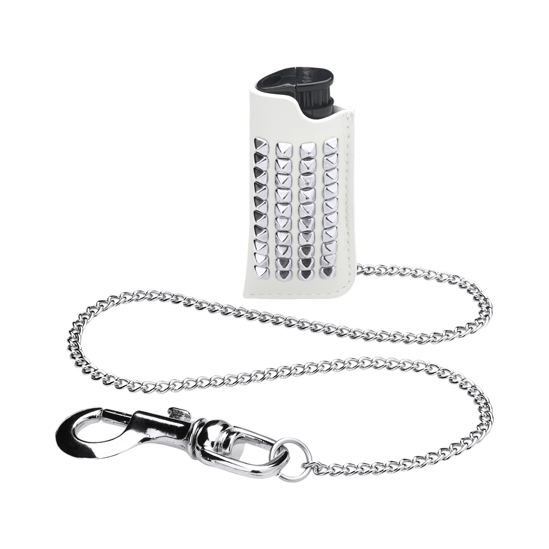 - Supreme Studded Leather Lighter Holder White - 26SS