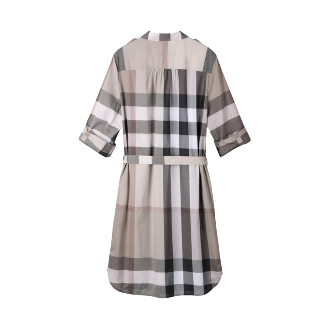 (W) 버버리 켈시 빈티지 체크 드레스 페일 스톤((W) Burberry Kelsy Vintage Check Dress Pale Stone) - 2