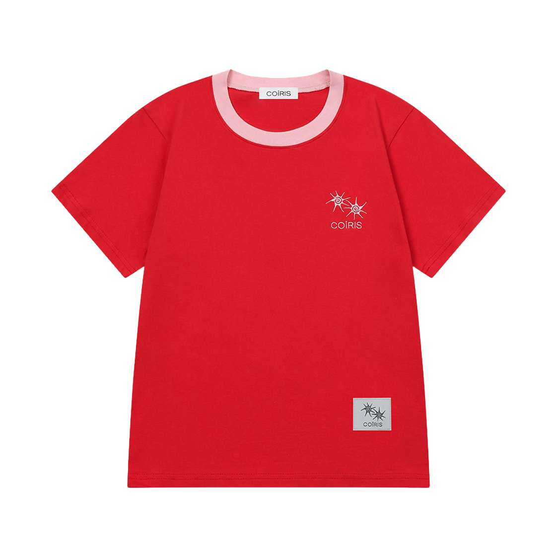 C-P00000DS Coiris Rora Small Logo Half T Red