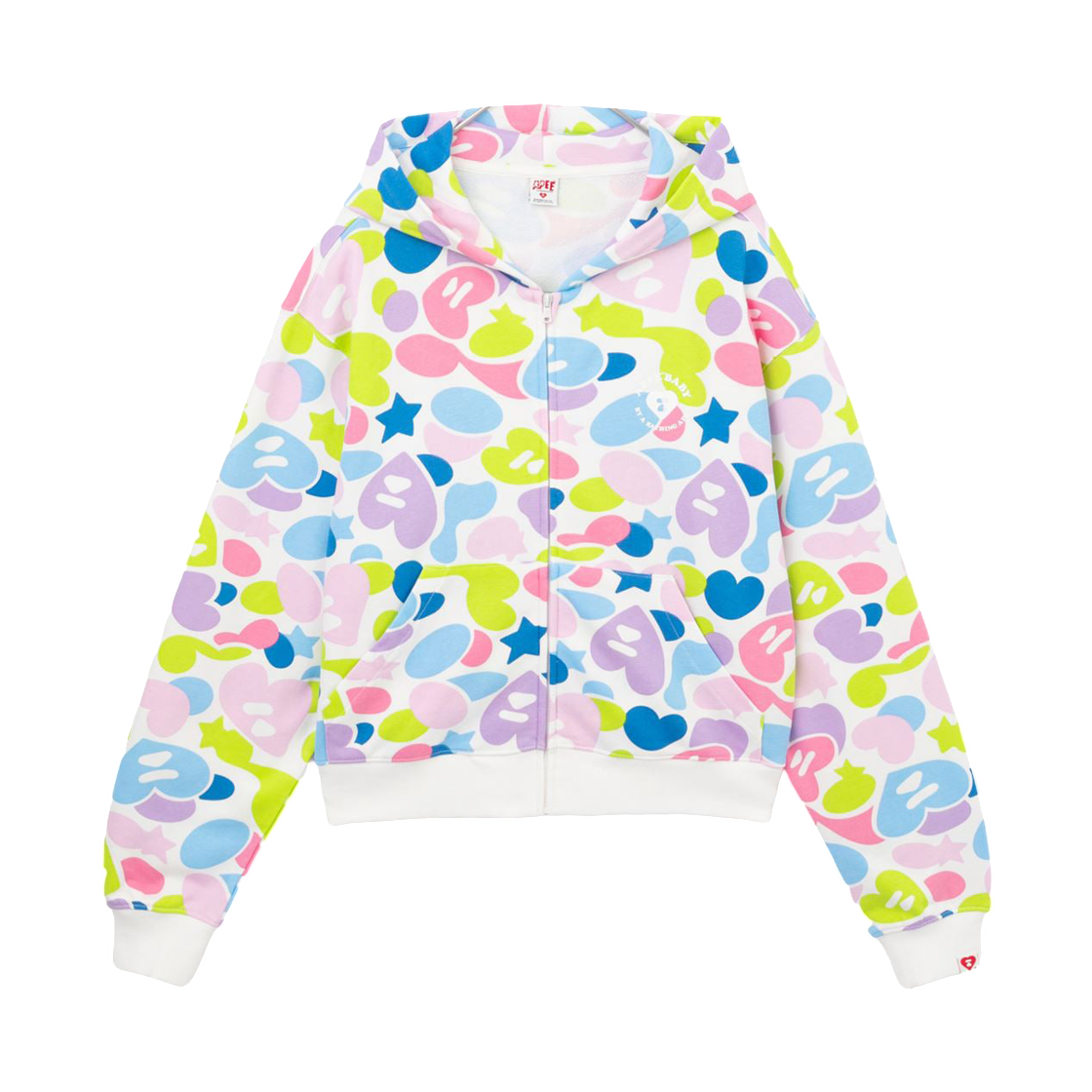 (W) 베이프 카모 후드 집업 스웨터 멀티((W) BAPE Camo Hooded Zip Up Sweater Multi)