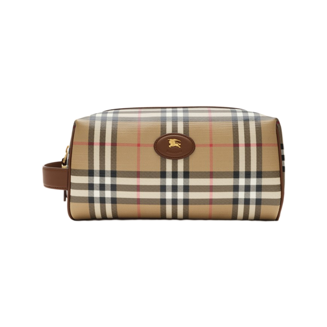 8128246 Burberry Check Travel Pouch Archive Beige