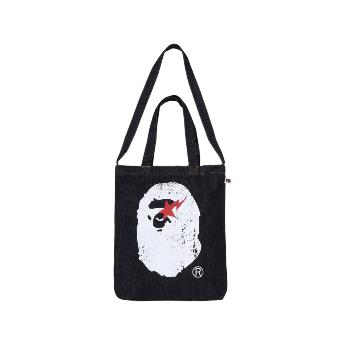 - BAPE Ape Head Denim 2-Way Tote Bag Indigo