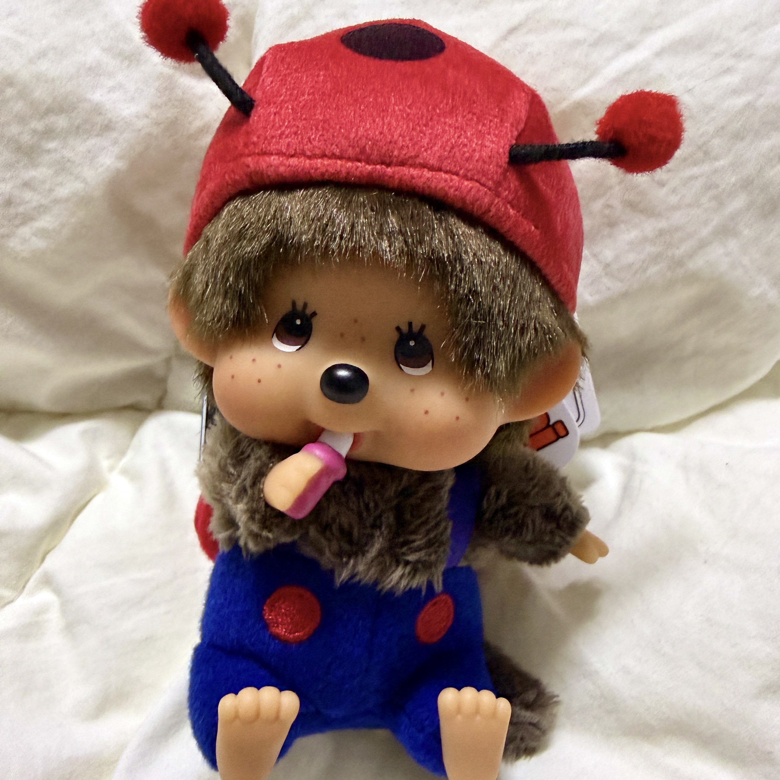 Monchhichi Bighead SS Ladybug Key Chain 착용 스타일