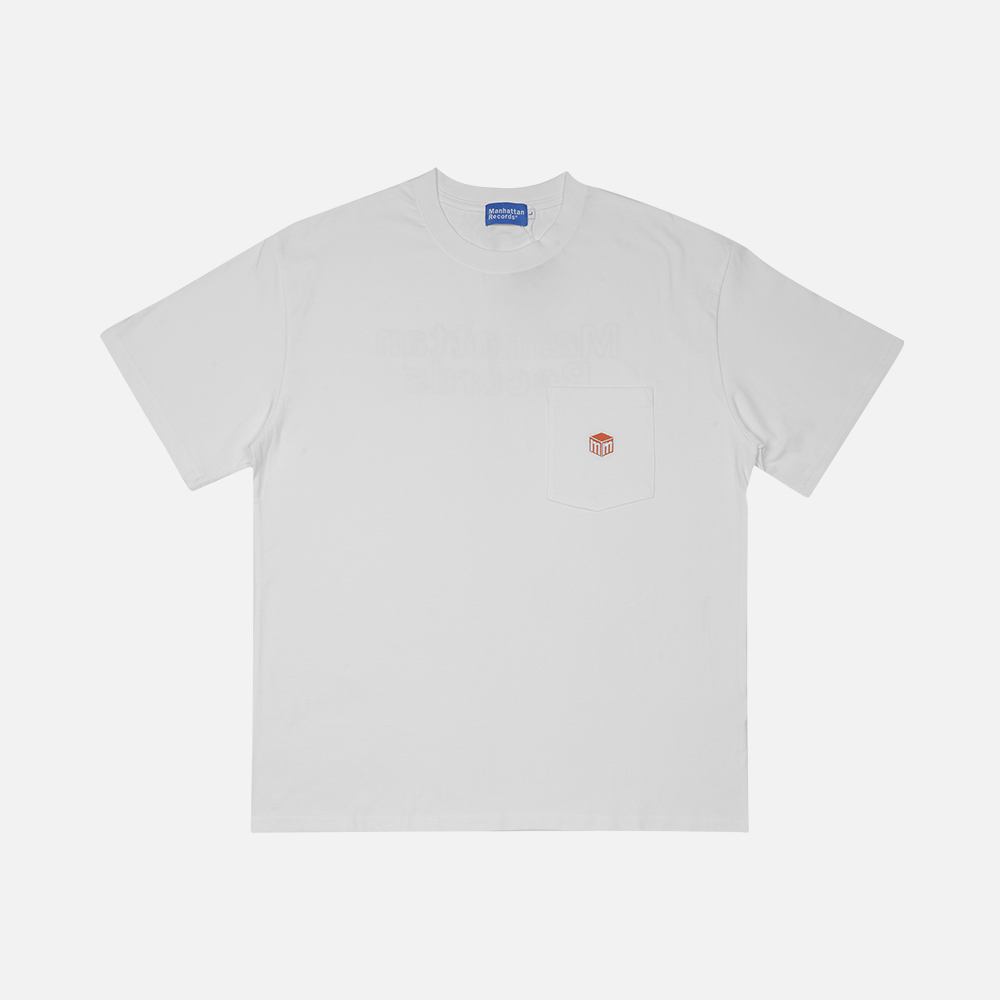 맨하탄 레코즈 라인 로고 포켓 티 - 화이트(Manhattan Records Line Logo Pocket Tee - White) - 2