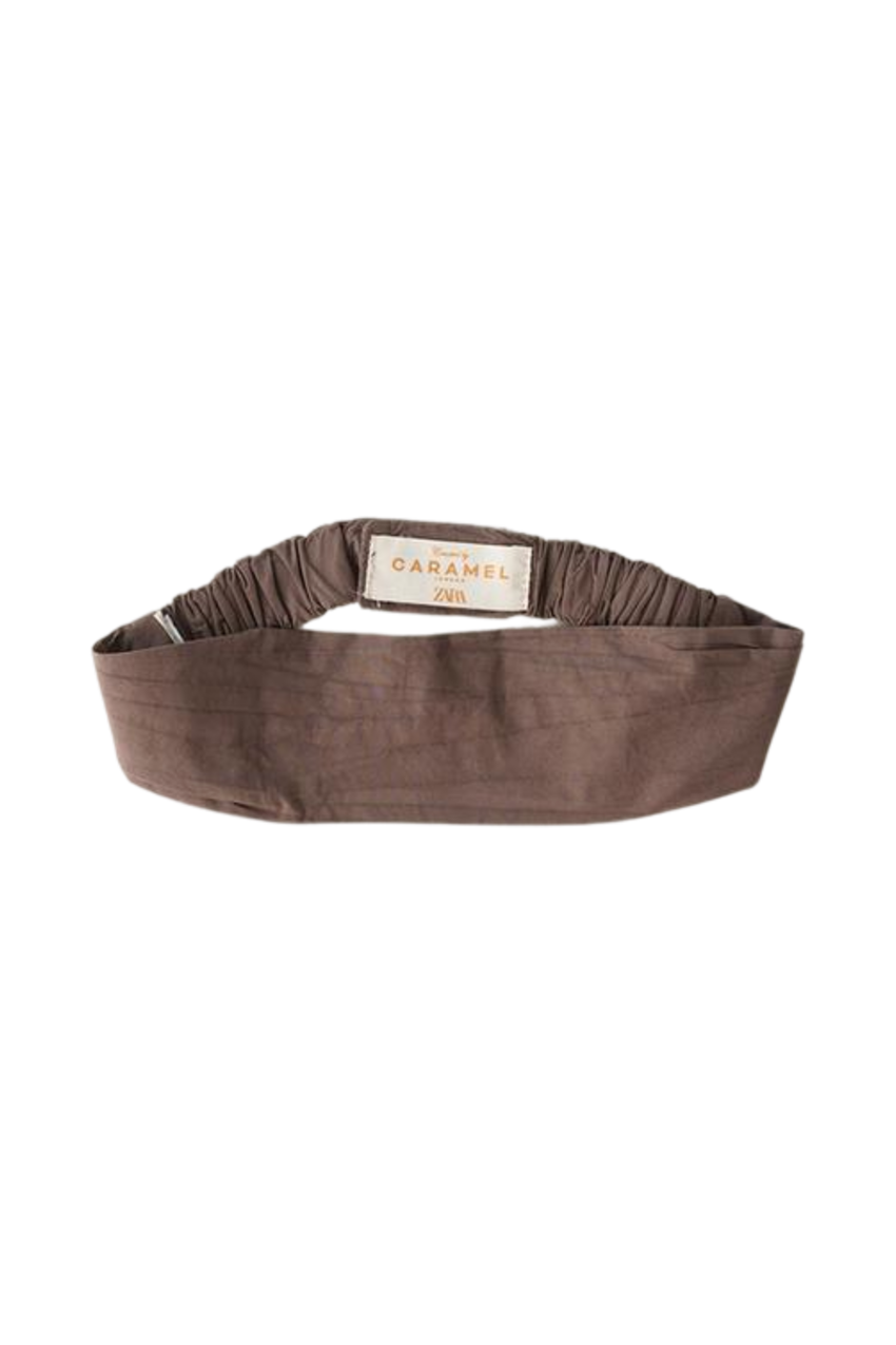 (키즈) 자라 x 카라멜 런던 엘라스틱 헤어밴드 브라운((Kids) Zara x Caramel London Elastic Hairband Brown) - 1