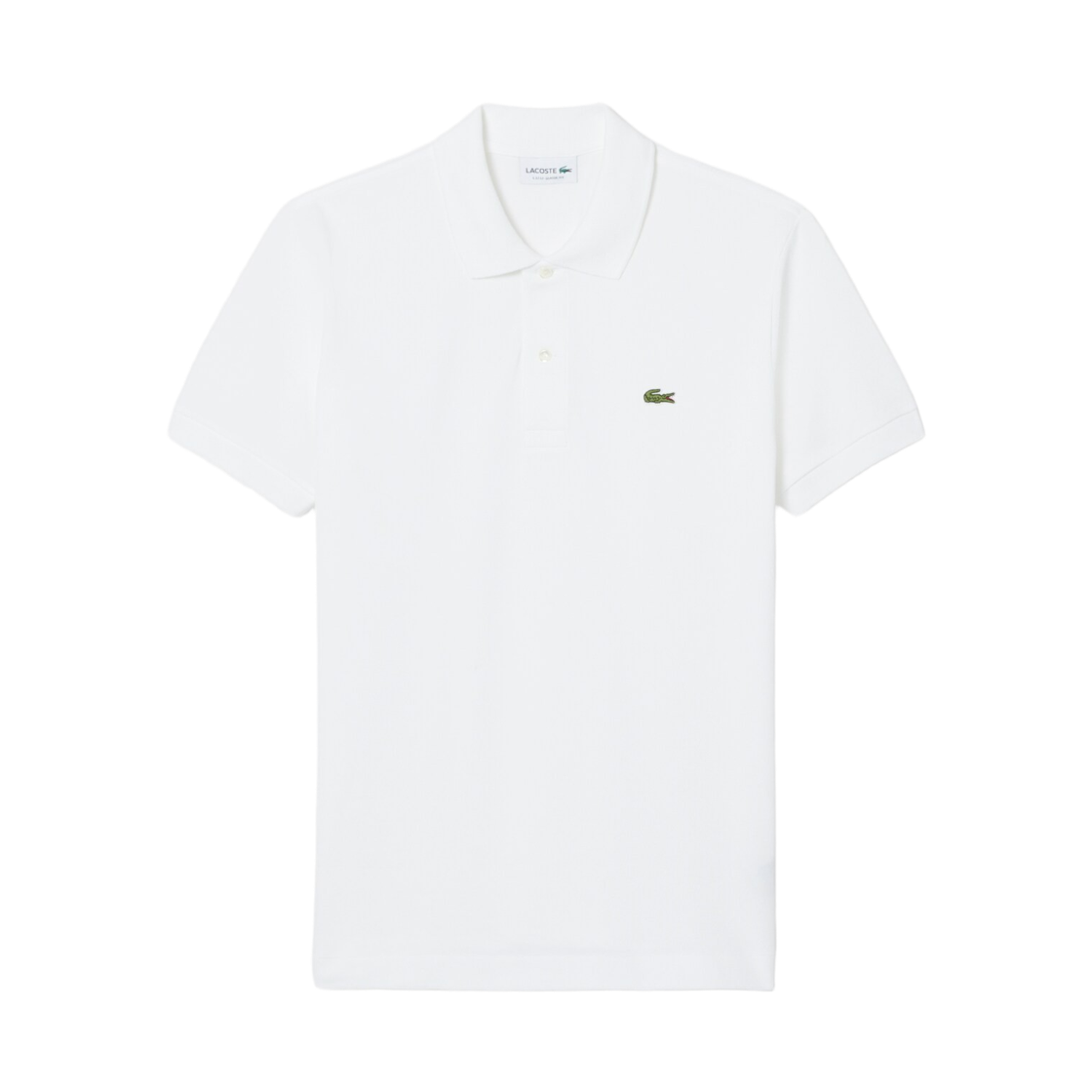 라코스테 클래식 핏 L.12.12 오리지널 폴로 셔츠 화이트(Lacoste Classic Fit L.12.12 Original Polo Shirt White) - 1