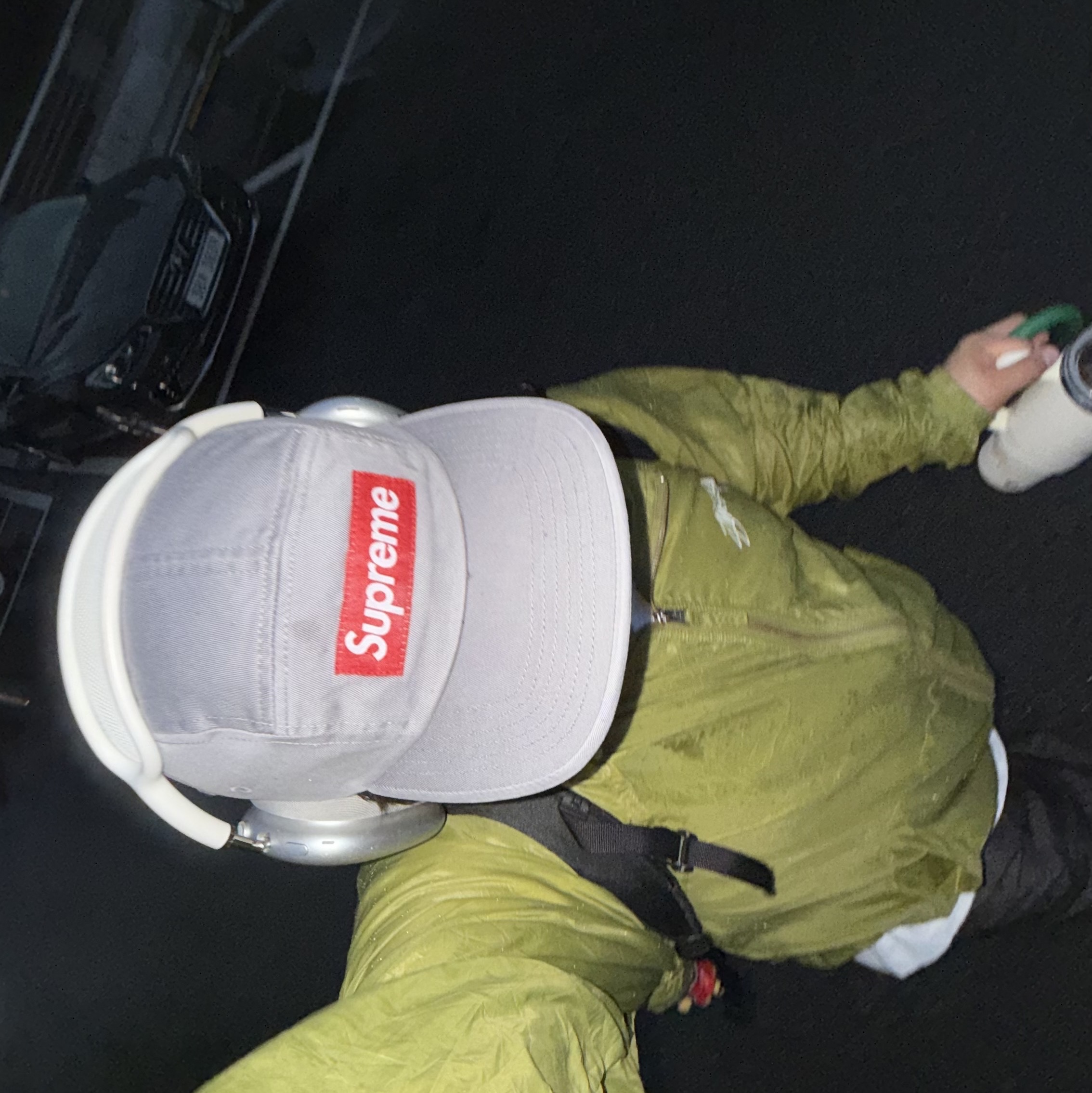 Supreme Washed Chino Twill Camp Cap Grey - 26SS 착용 스타일