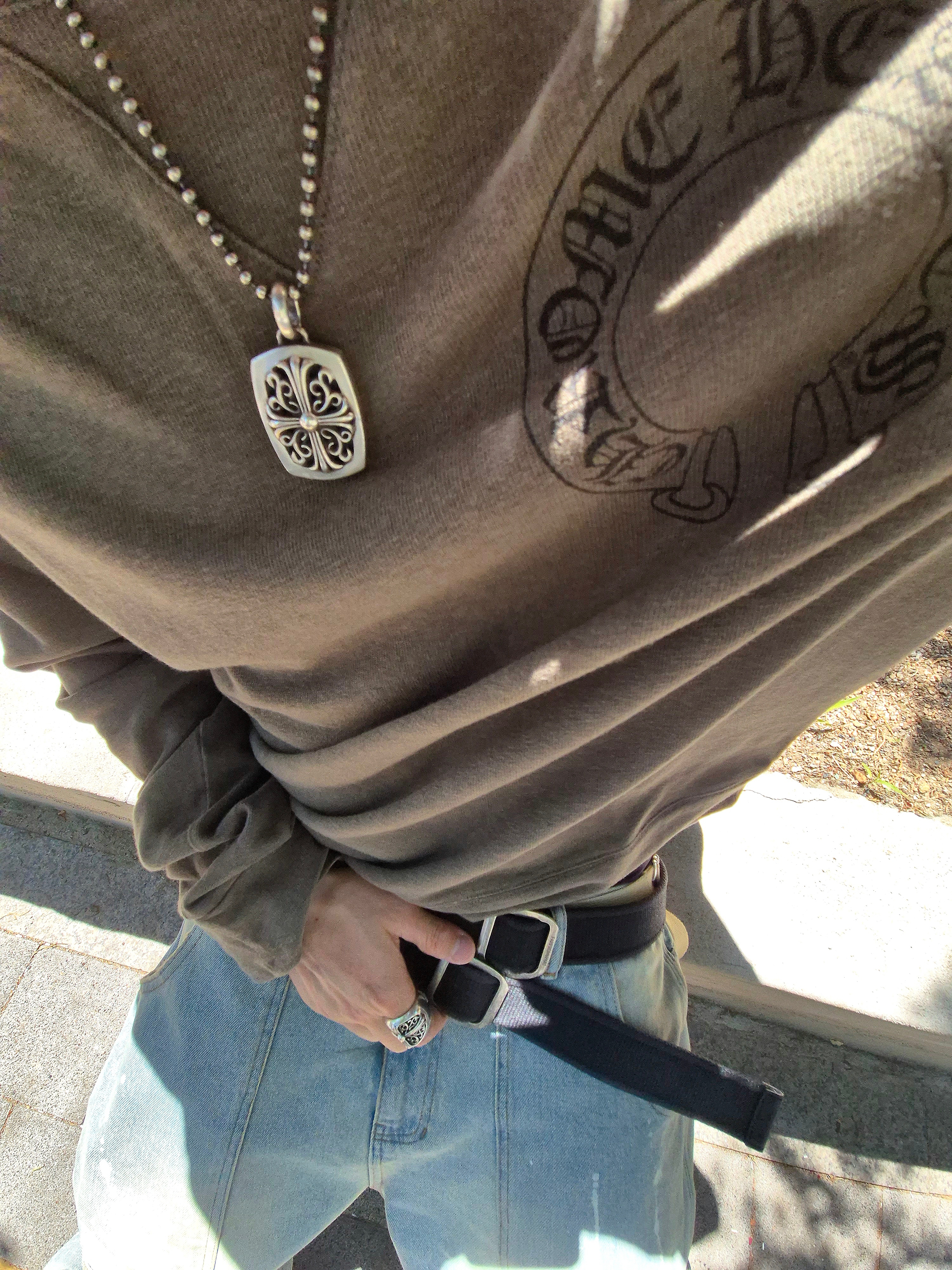 Farfromwhat Coated Double Buckle Woven Belt, Wapworks Work Double Knee Carpenter Pants Oldmillblue 착용 스타일 - 1
