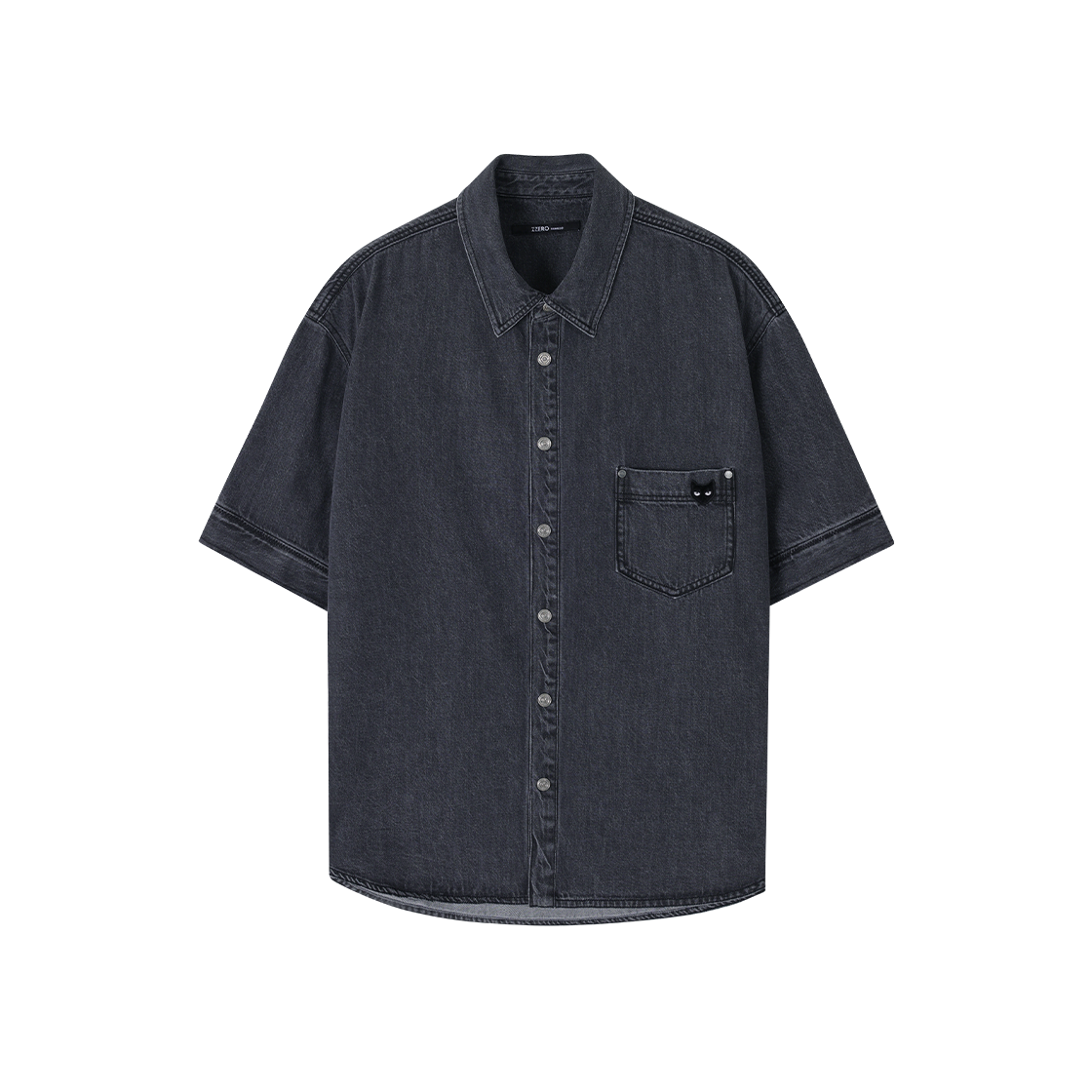 송지오 지제로 팬서 데님 하프 셔츠 다크 그레이(SONGZIO ZZERO Panther Denim Half Shirt Dark Grey)