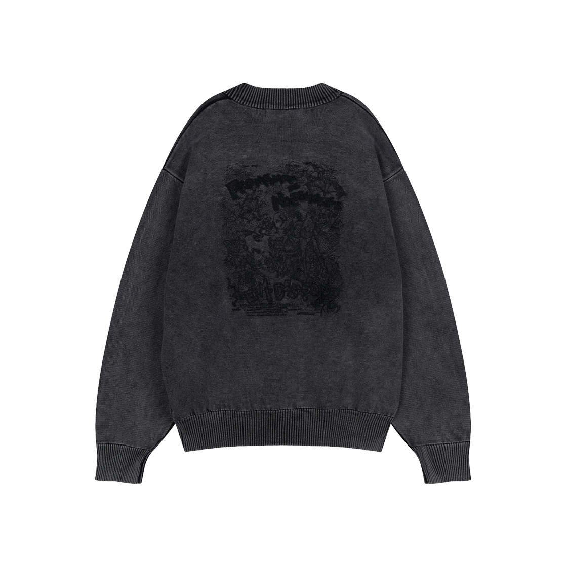 지오송지오 솔트 다잉 녹턴 니트 가디건 그레이 ZI2KT206GY(ZIOSONGZIO Salt Dying Nocturne Knit Cardigan Grey) - 2