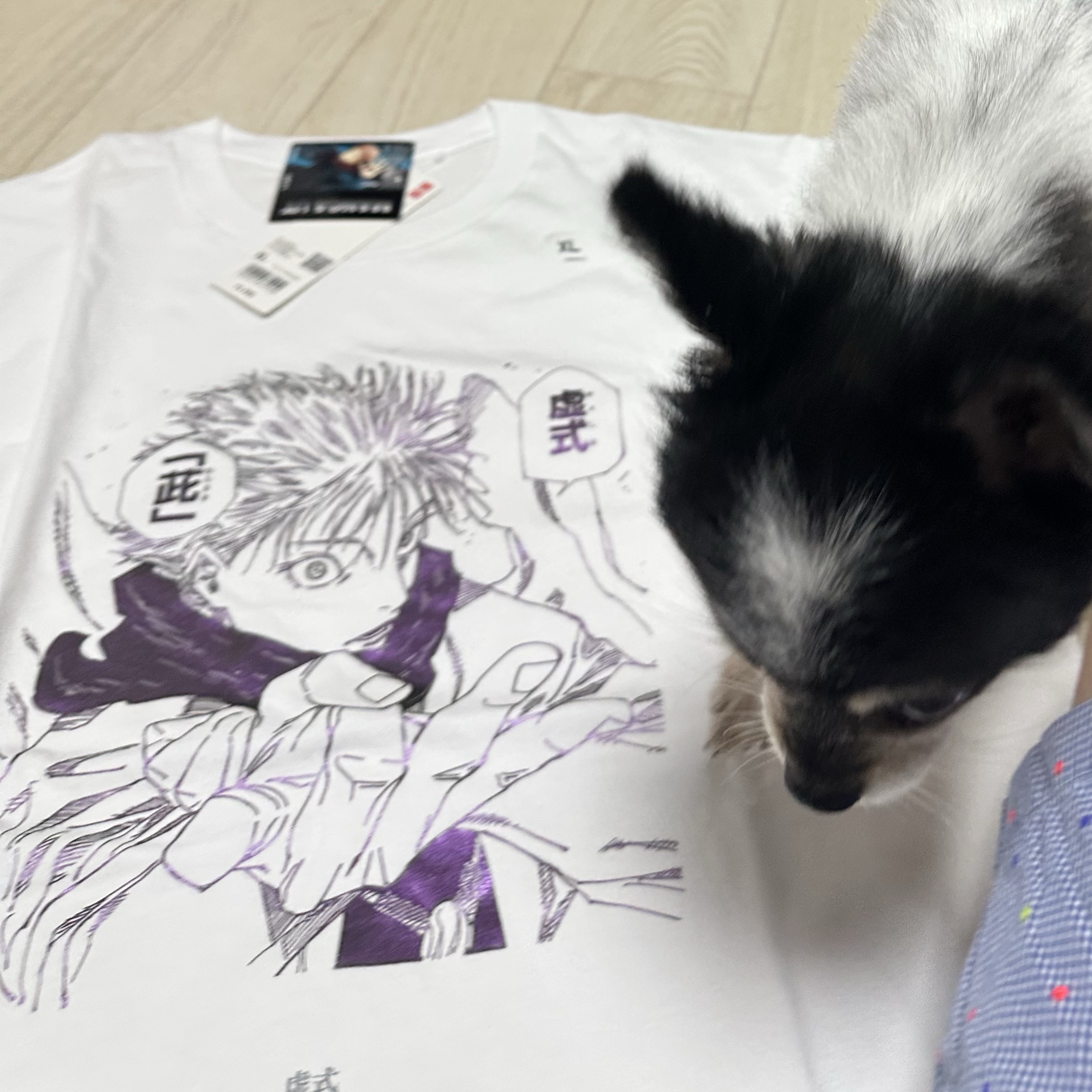 Uniqlo UT Shueisha 100th Anniversary Jujutsu Kaisen T-Shirt White, Uniqlo UT Shueisha 100th Anniversary Hunter x Hunter T-Shirt White 착용 스타일 - 2