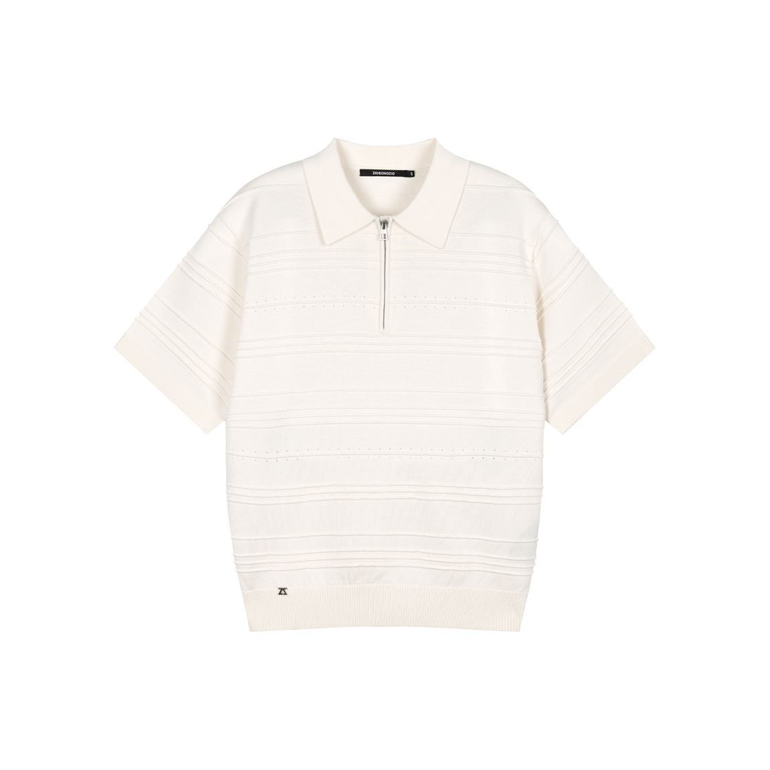 지오송지오 멀티 텍스쳐 하프 집업 니트 아이보리 ZI3KT312IV(ZIOSONGZIO Multi Texture Half Zip Up Knit Ivory)