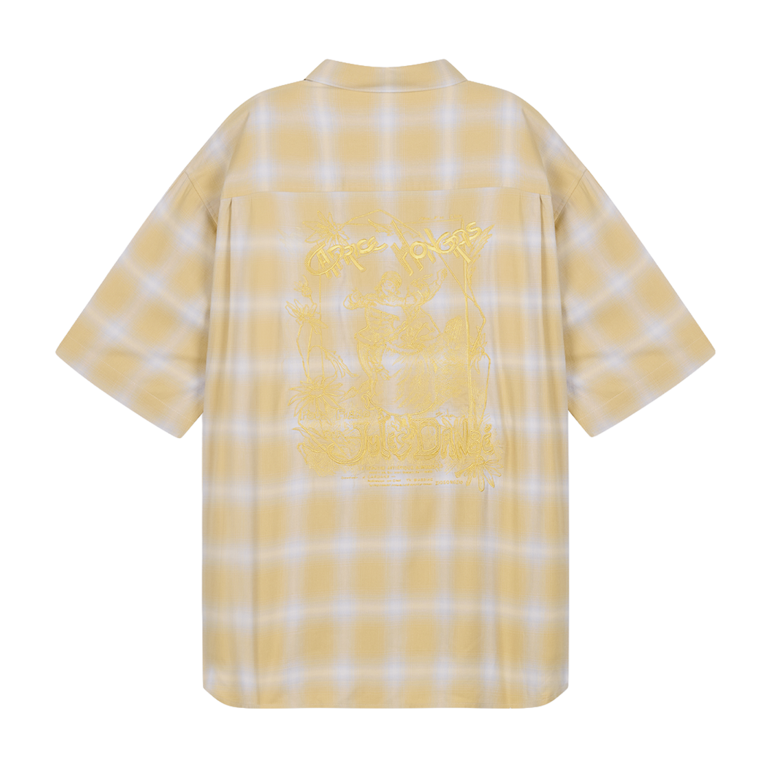 지오송지오 카프리스 아트워크 체크 하프 셔츠 옐로우 ZI3SH303YE(ZIOSONGZIO Caprice Artwork Check Half Shirt Yellow)
