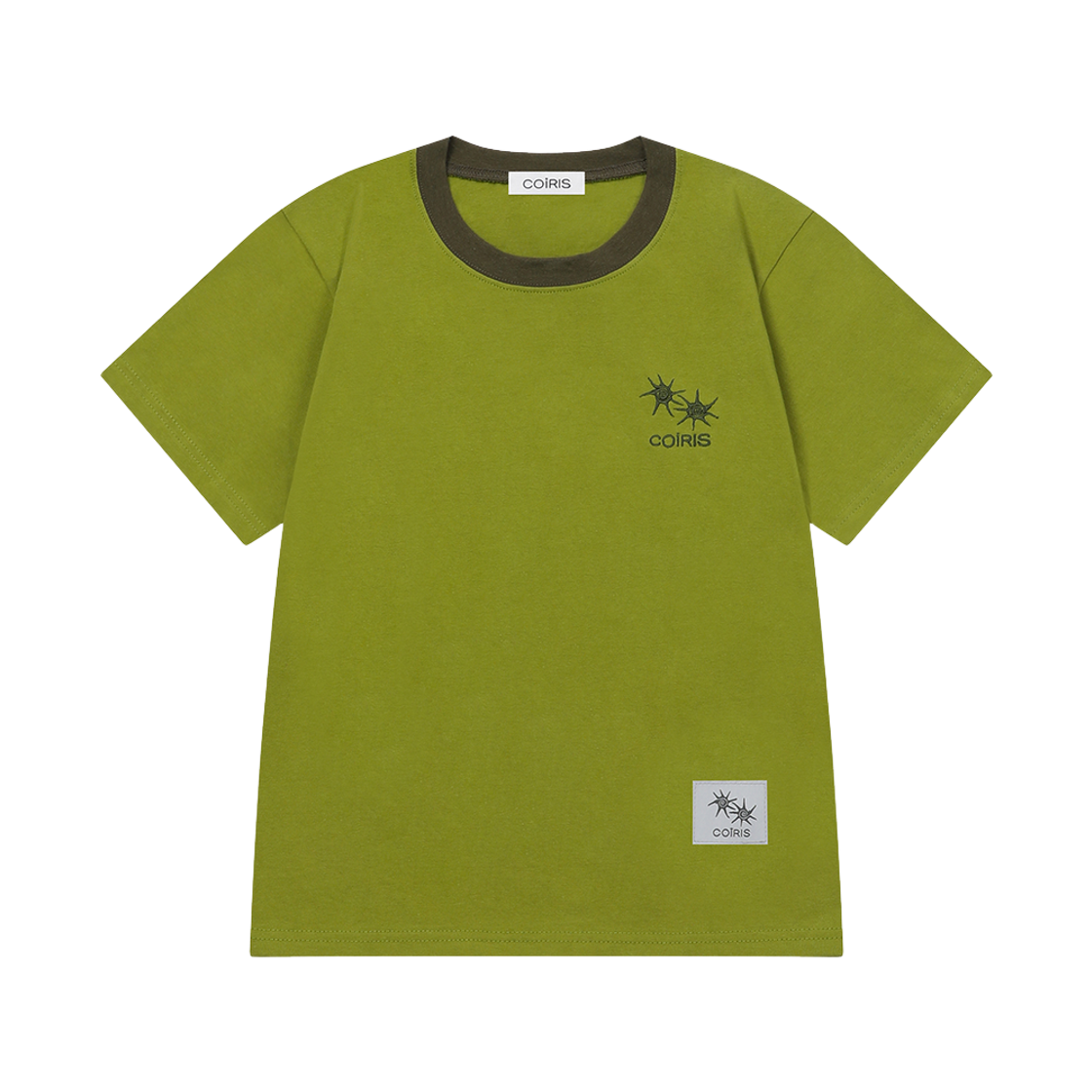 C-P00000DS Coiris Rora Small Logo Half T Green