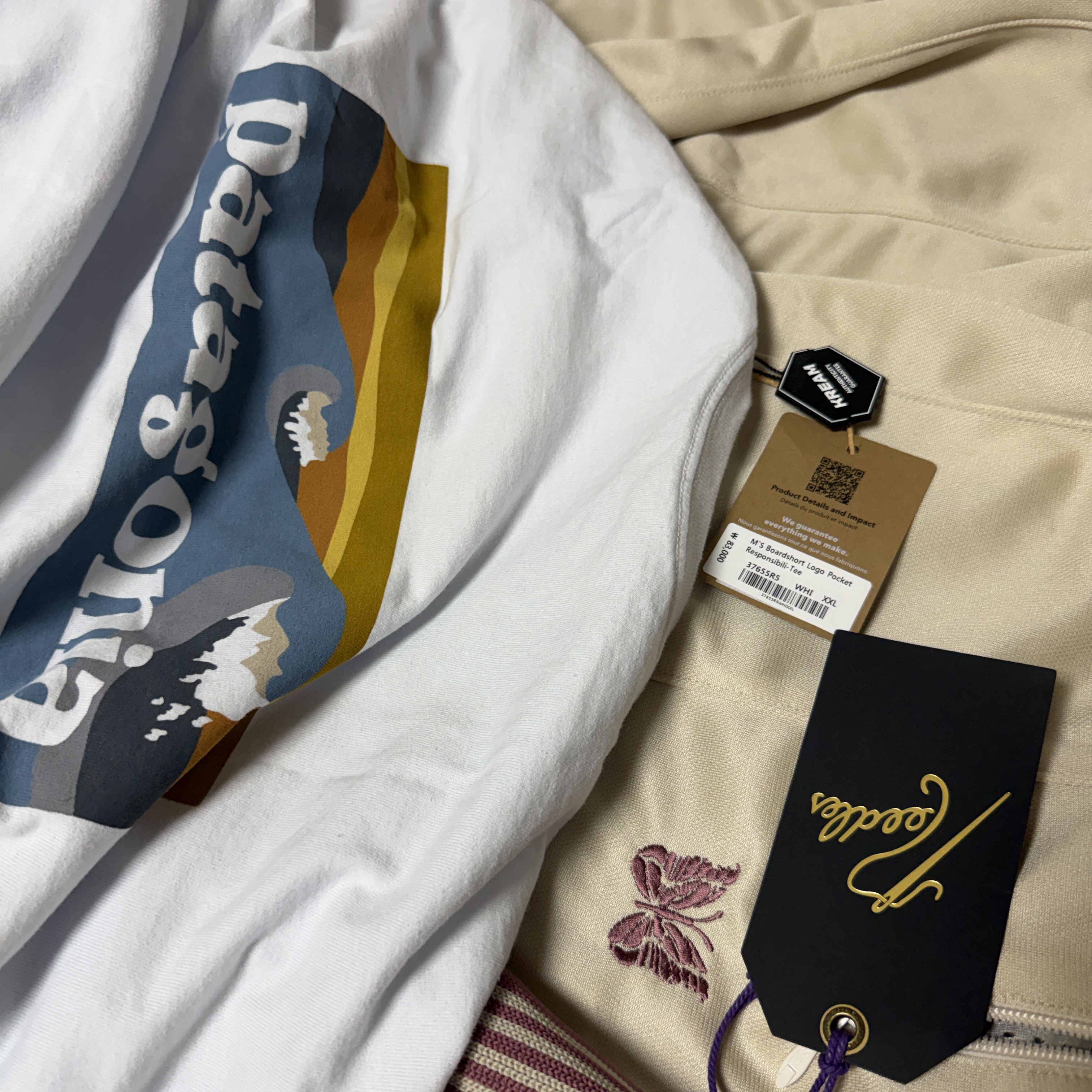 Needles H.D. Track Pants Poly Smooth Ivory 착용 스타일