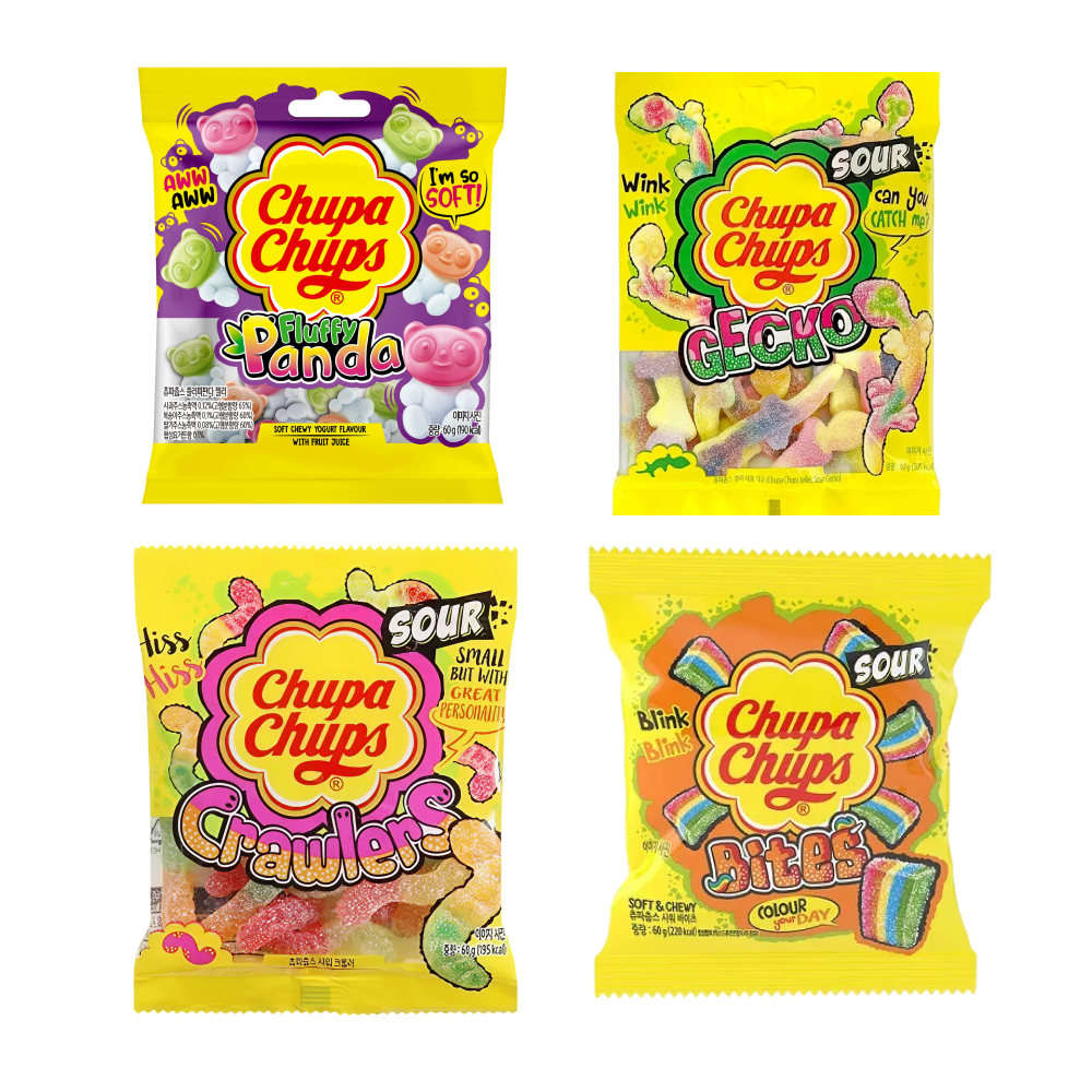 농심 츄파춥스 젤리 혼합세트 (5종 * 3봉_15봉)(Nongshim Chupa Chups Assorted Jelly Set (5 Flavors × 3 Packs, 15 Pack))