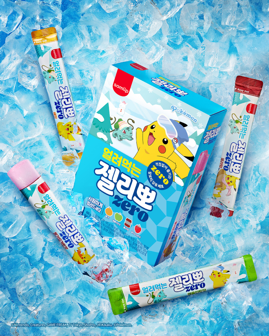 삼립 포켓몬 얼려먹는 ZERO젤리뽀 16입 3박스(48입)(Samlip Pokémon Freezable ZERO Jellyppo 16 Pieces × 3 Boxes (48 Pieces)) - 2