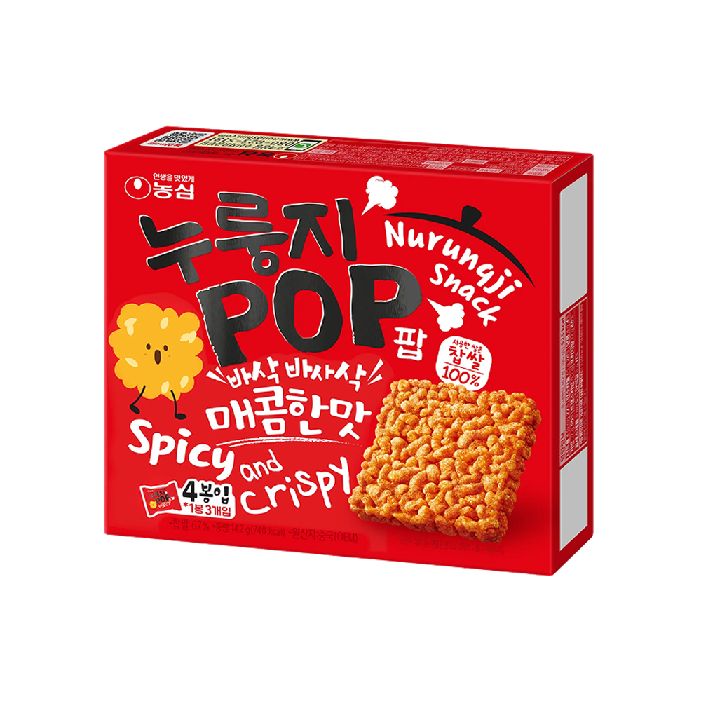 농심 누룽지팝 매콤한맛 8봉(Nongshim Nurungji Pop Spicy Flavor 8 Packs)