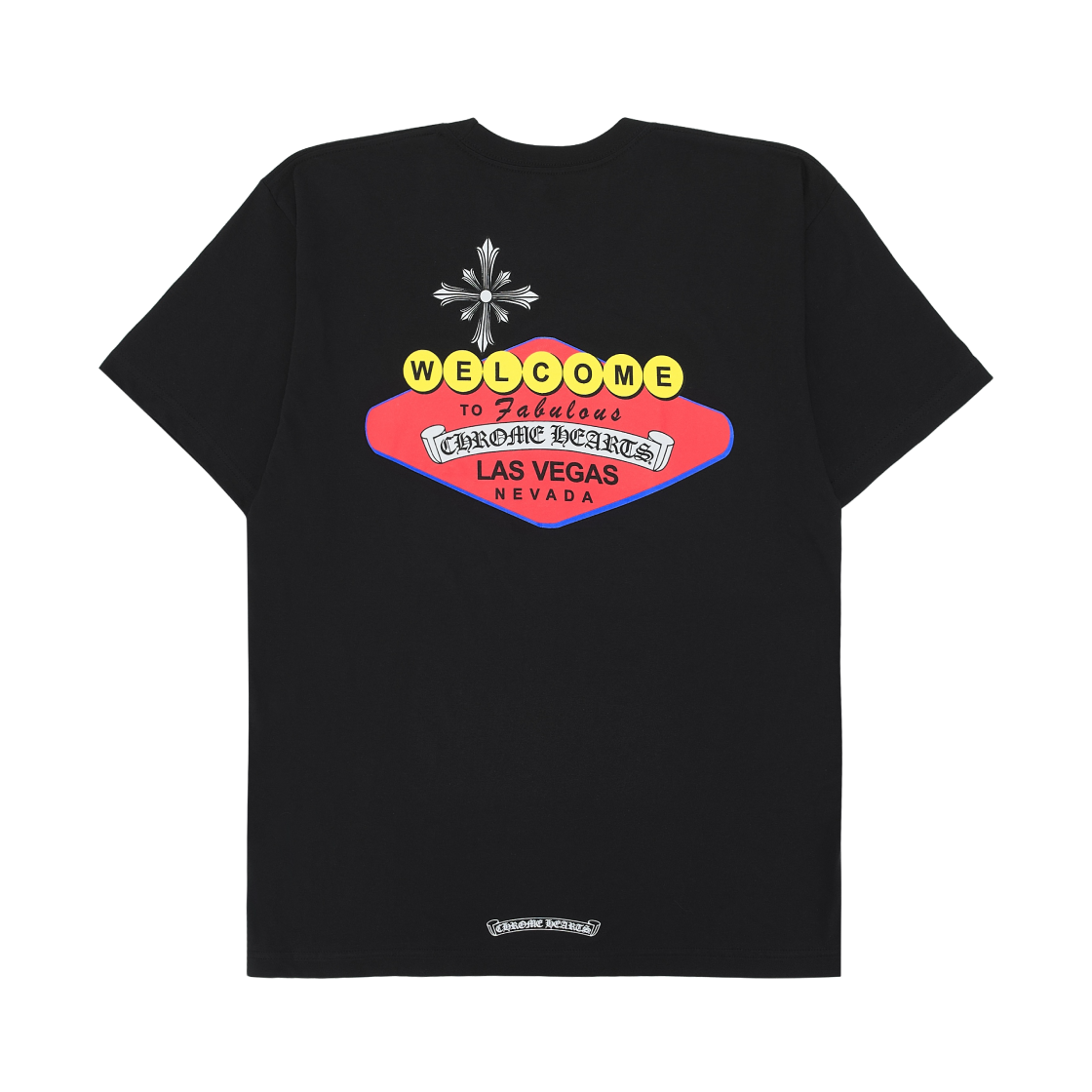 - Chrome Hearts Scroll Logo Welcome to Las Vegas T-Shirt Black