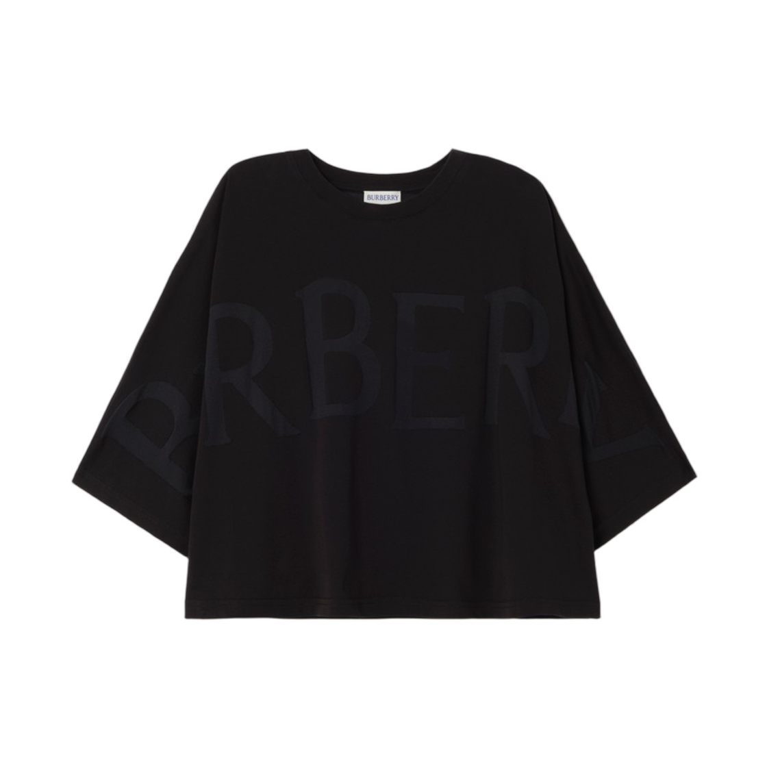 8127205 (W) Burberry Logo Cotton Blend T-Shirt Black