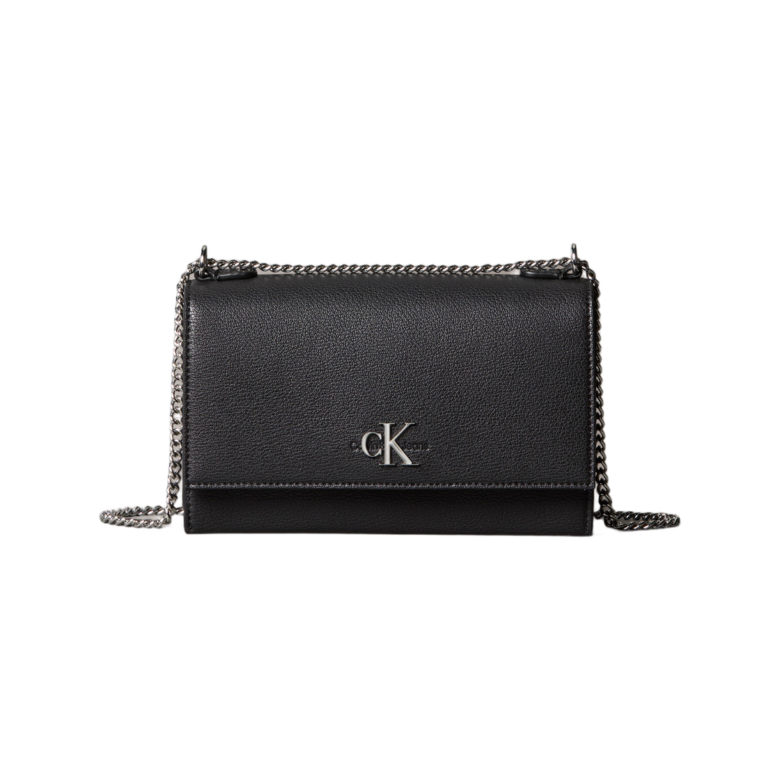 캘빈 클라인 CKJ 미니멀 모노그램 플랩 체인 숄더백 블랙(Calvin Klein CKJ Minimal Monogram Flap Chain Shoulder Bag Black)