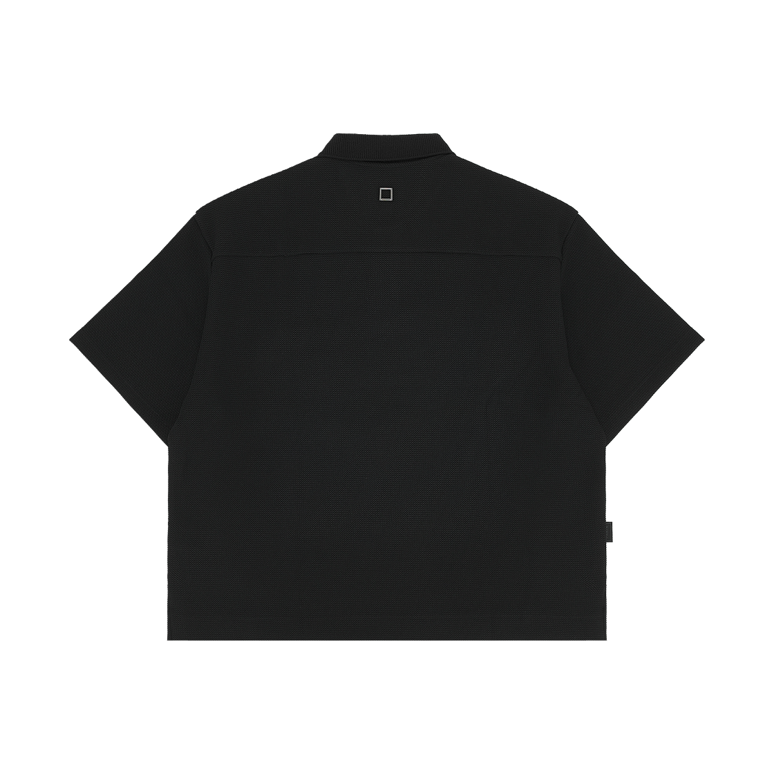 우영미 텍스처 폴로 티셔츠 블랙 - 26SS(Wooyoungmi Texture Polo T-Shirt Black - 26SS) - 2